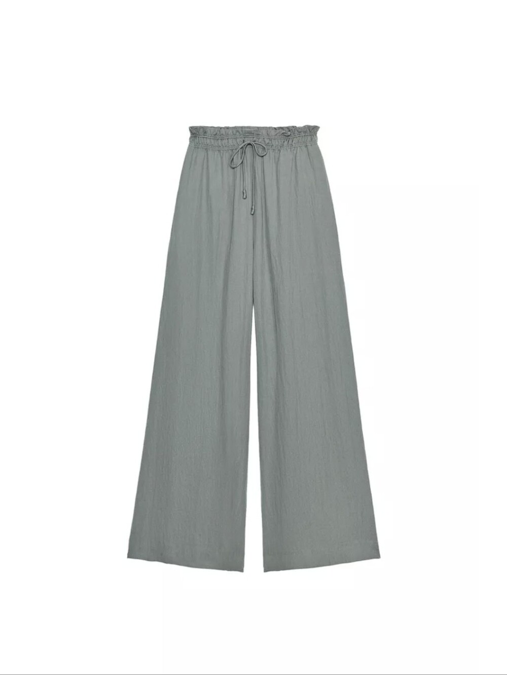 ZARA Wide Leg Pajama Pants Blue Gray NWT Sz XL $80